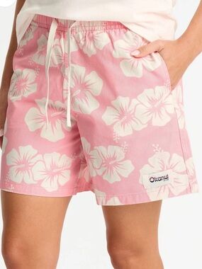 NWT Okanui Classic OG Pink Hibiscus Shorts